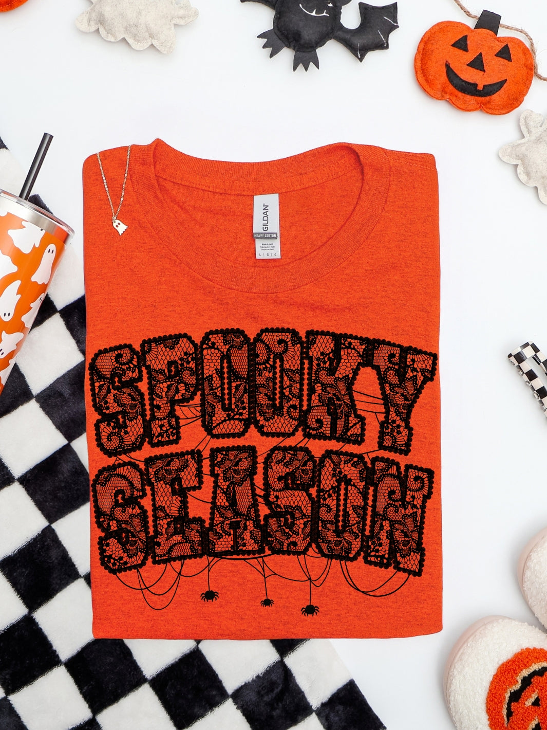 Gildan Halloween Lace Spooky Season T-Shirt