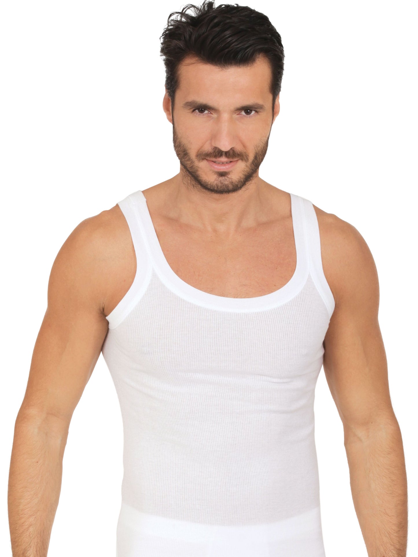 MaRe Luxury Italian Underwear 100% Mako Cotton Men's Sleeveless Shirt Muscle Tank Top. Proudly Made in Italy (3221/3250)