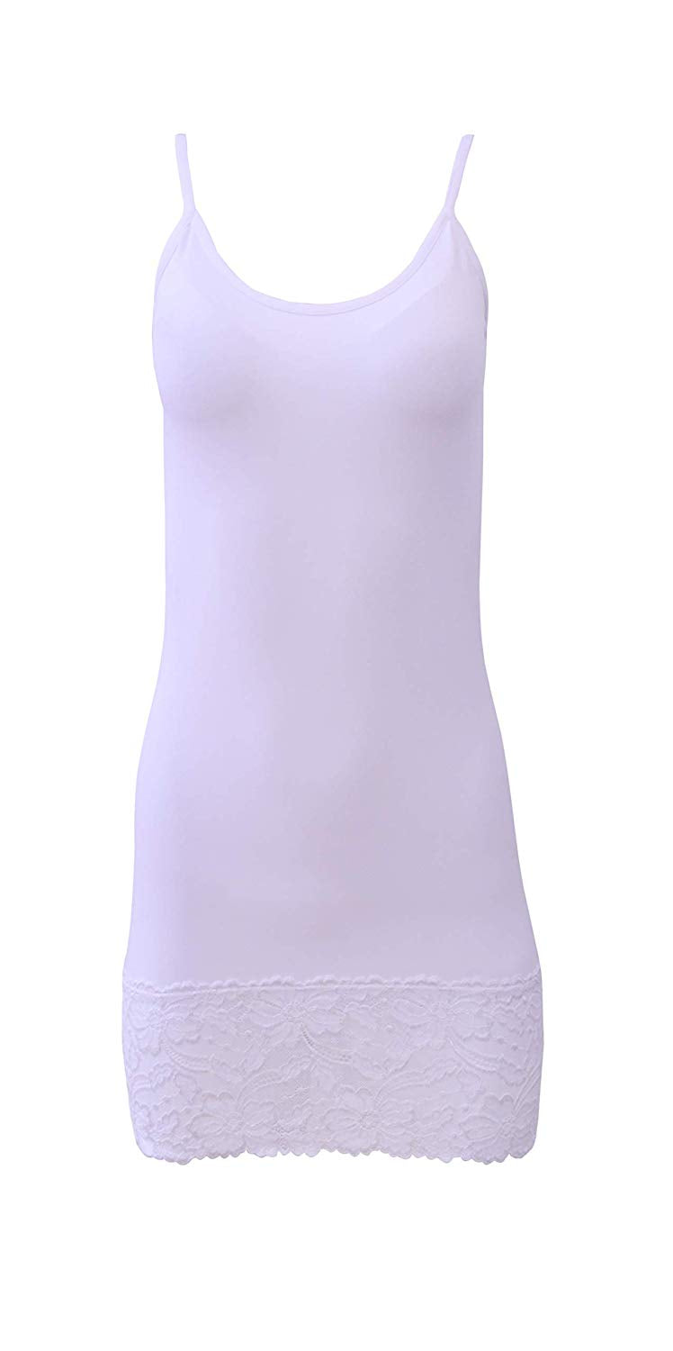 EGI Luxury Modal Women's Lace-Trimmed Full Slips Chemise. Proudly Made in Italy.