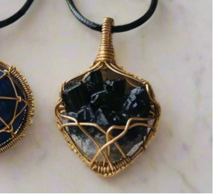 Iamevibez Gold plated non-tarnishing wire wrapped necklace