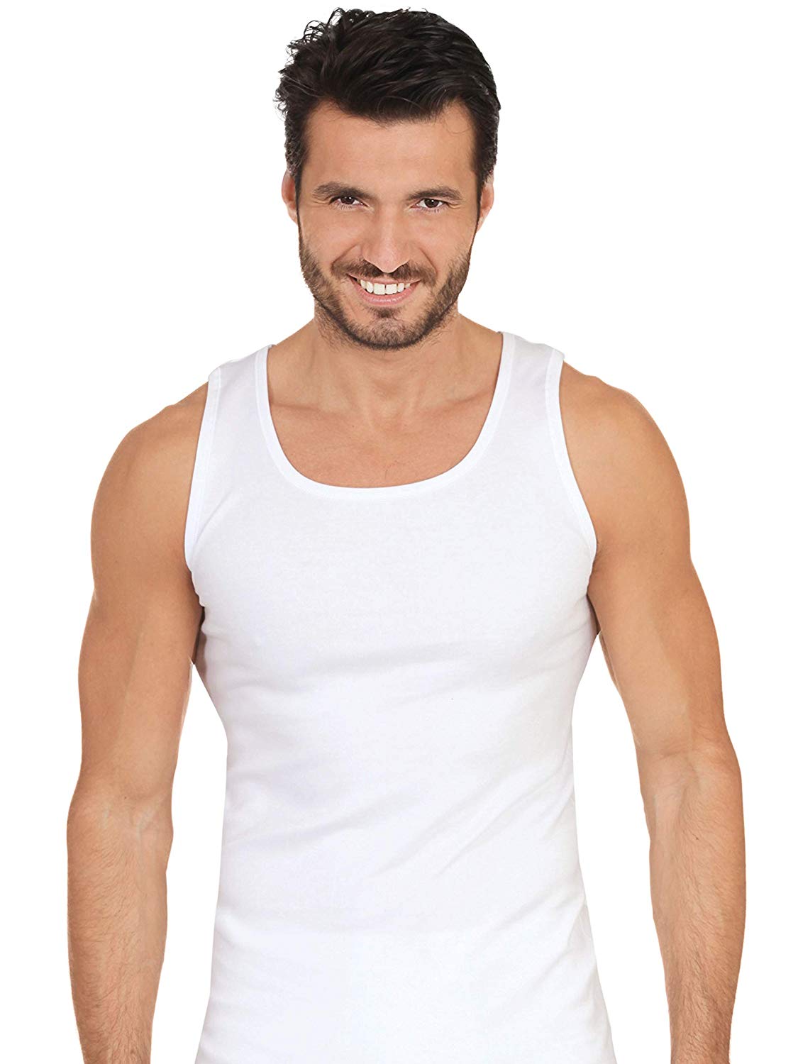 MaRe Premium Quality 100% Brushed Cotton/Fleece Men's Sleeveless Tank. Proudly Made in Italy.