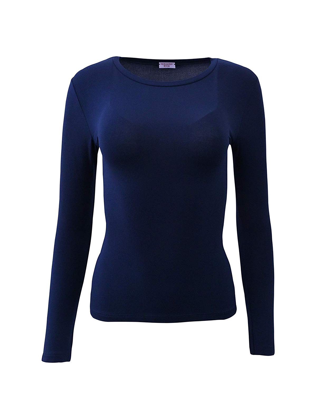 EGI Luxury Modal Women's Long Sleeved T-Shirt. Proudly Made in Italy ( Crew Neck).