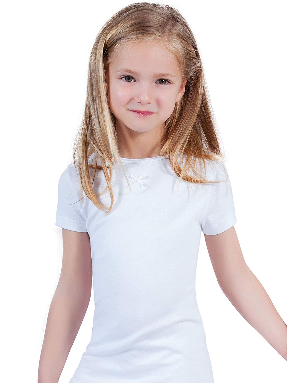 MaRe Premium Quality 100% Brushed Cotton Girl's Short Sleeve T-Shirt. Proudly Made in Italy.