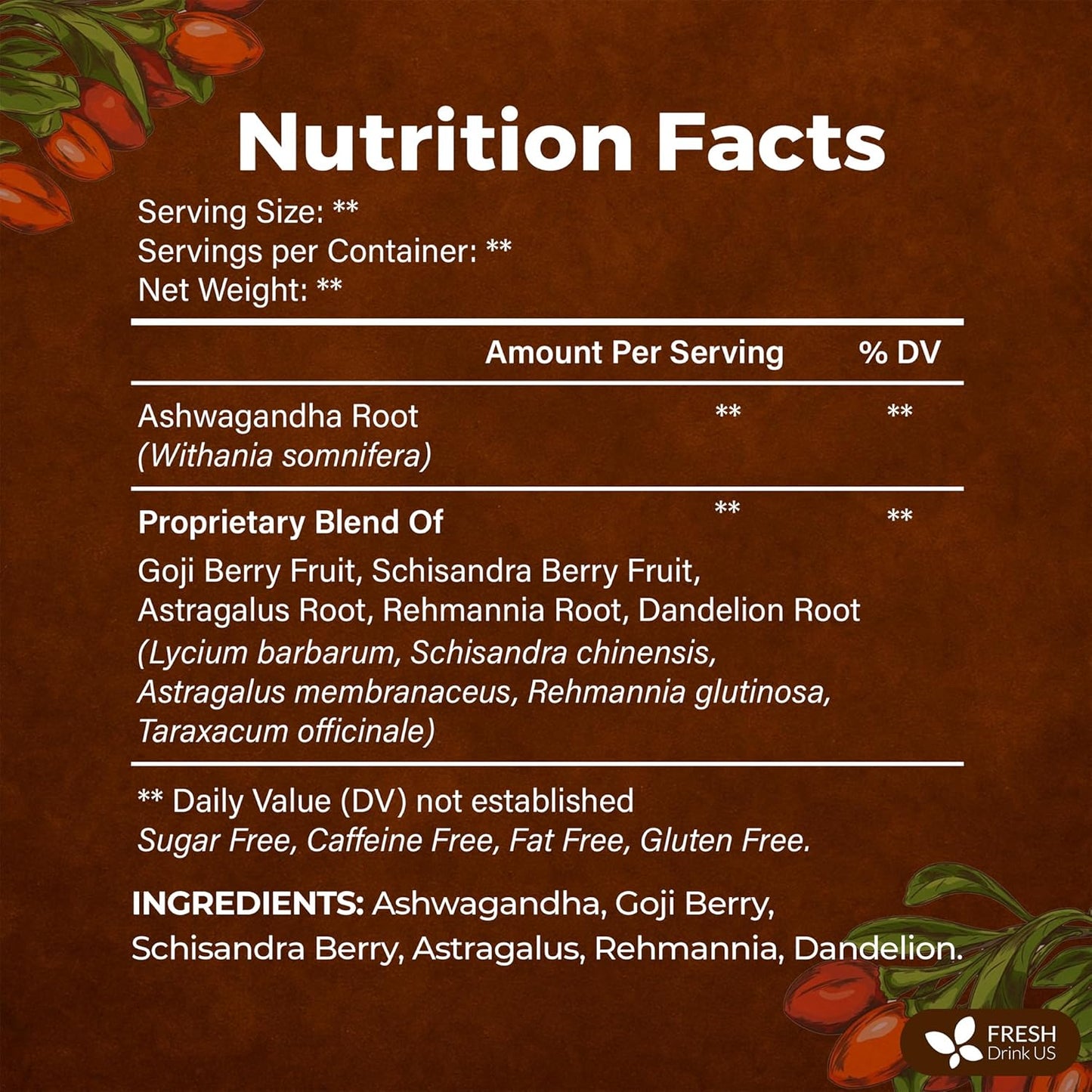 Ginseng 6 Treasures Kidney Tea, Super Kidney Cleanse Detox Tea For Men & Women, 100% Natural Roots & Berries | Caffeine-Free | Adaptogenic Blend for Energy, Wellness & Vitality Support