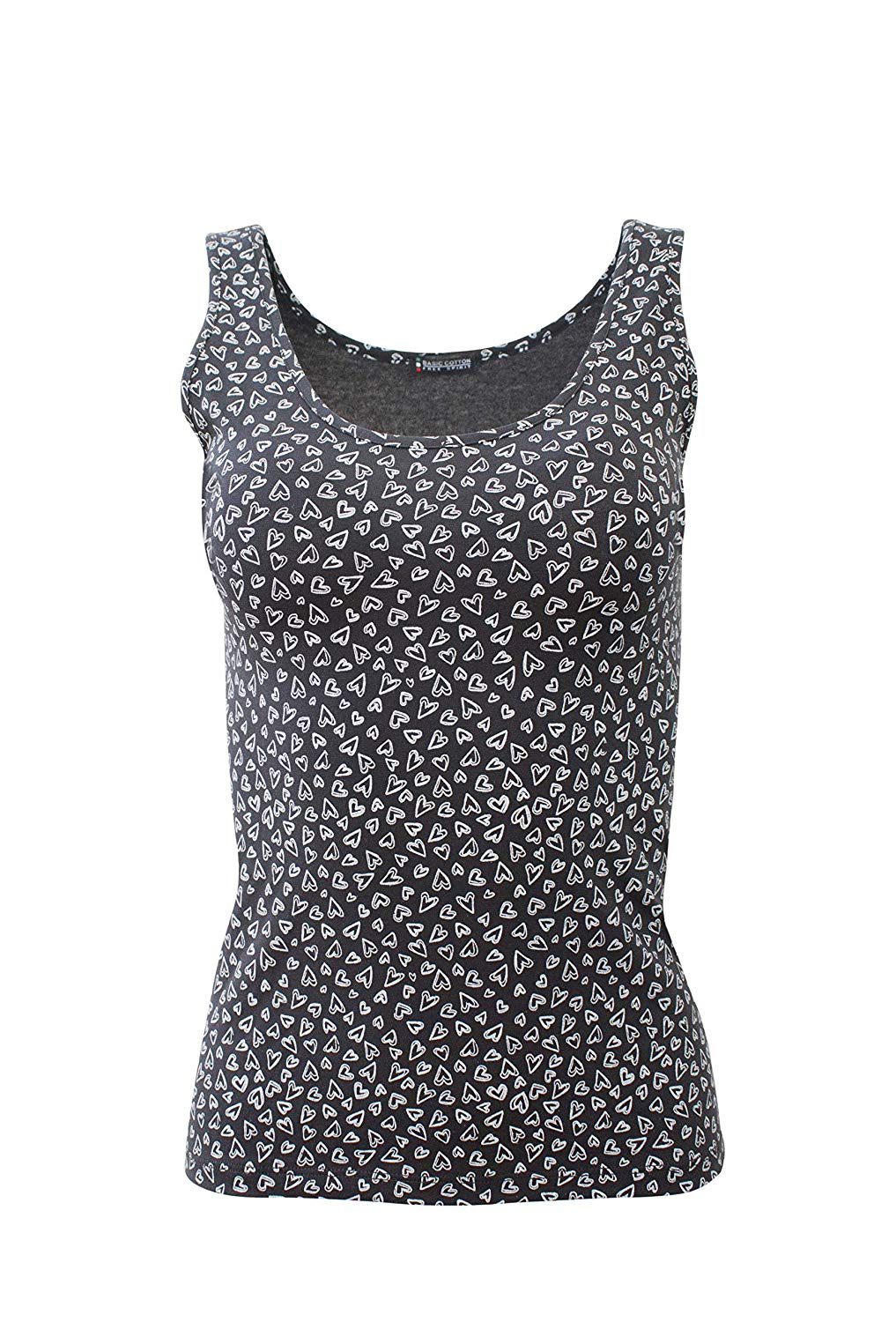BASIC COTTON Free Spirit Premium Quality Cotton Women's Print Tank Top. Proudly Made in Italy.