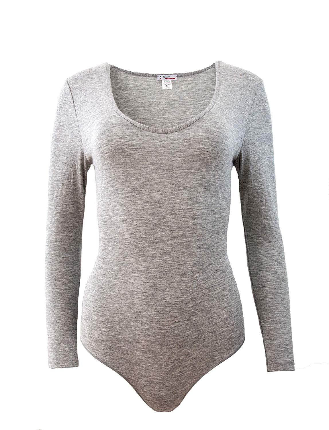 EGi Luxury Viscose Women's Bodysuit Long Sleeve. Proudly Made in Italy.