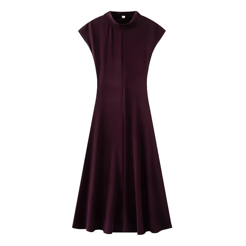 Spring new women's pullover hanging shoulder sleeveless slimming knit dress