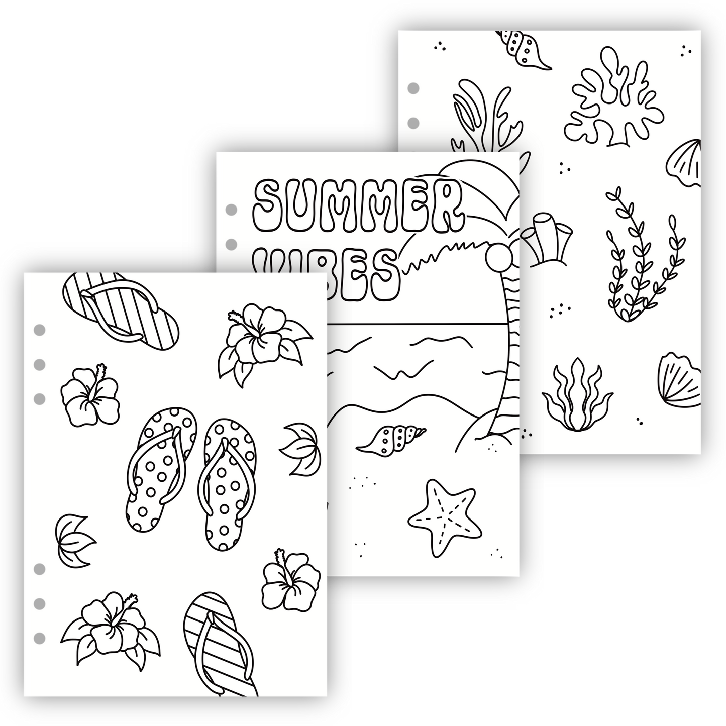 Beach Vibes Coloring Pages