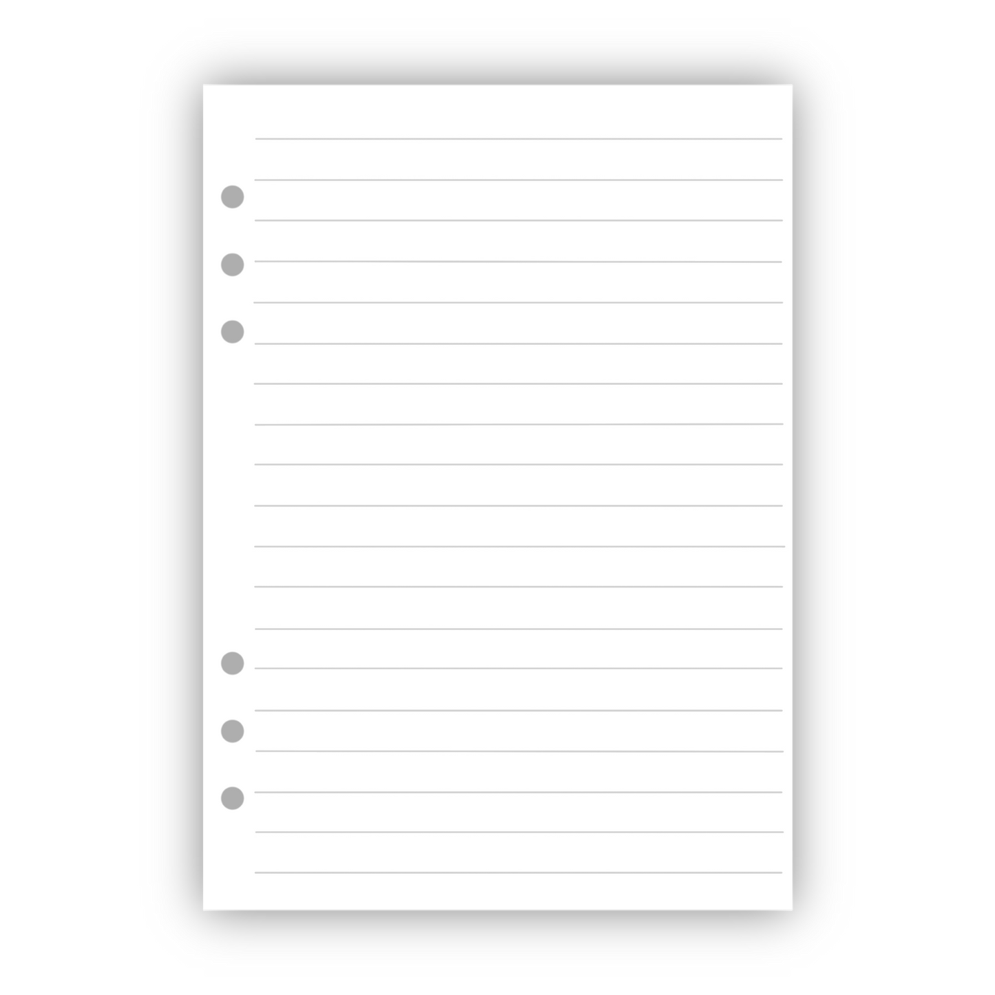 Blank Lined Page