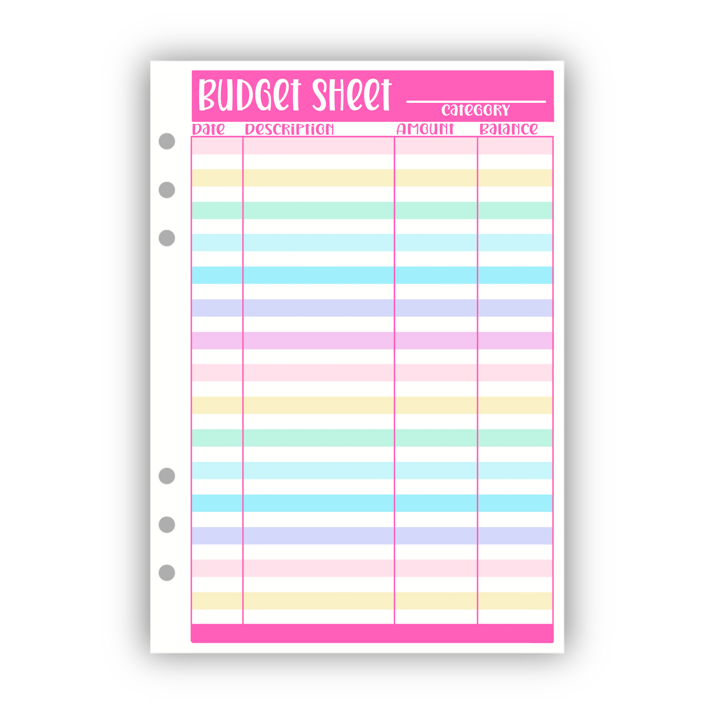 Budget Sheet
