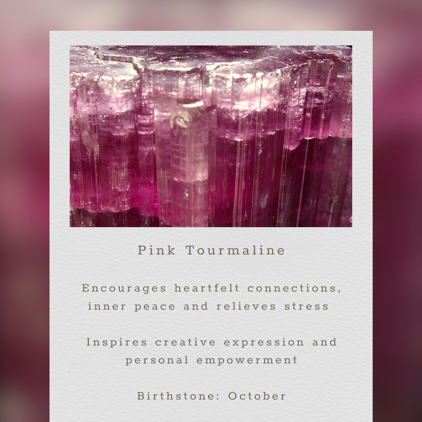 Pink Tourmaline Quartz Bracelet and Necklace Set