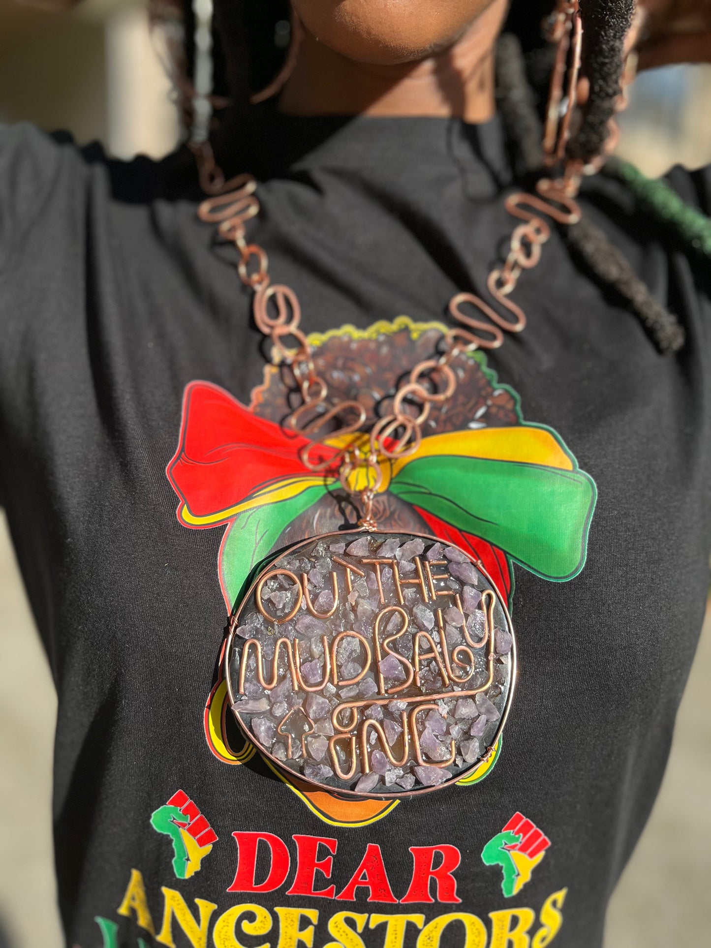 Custom Crystal and Agate Name Pendant