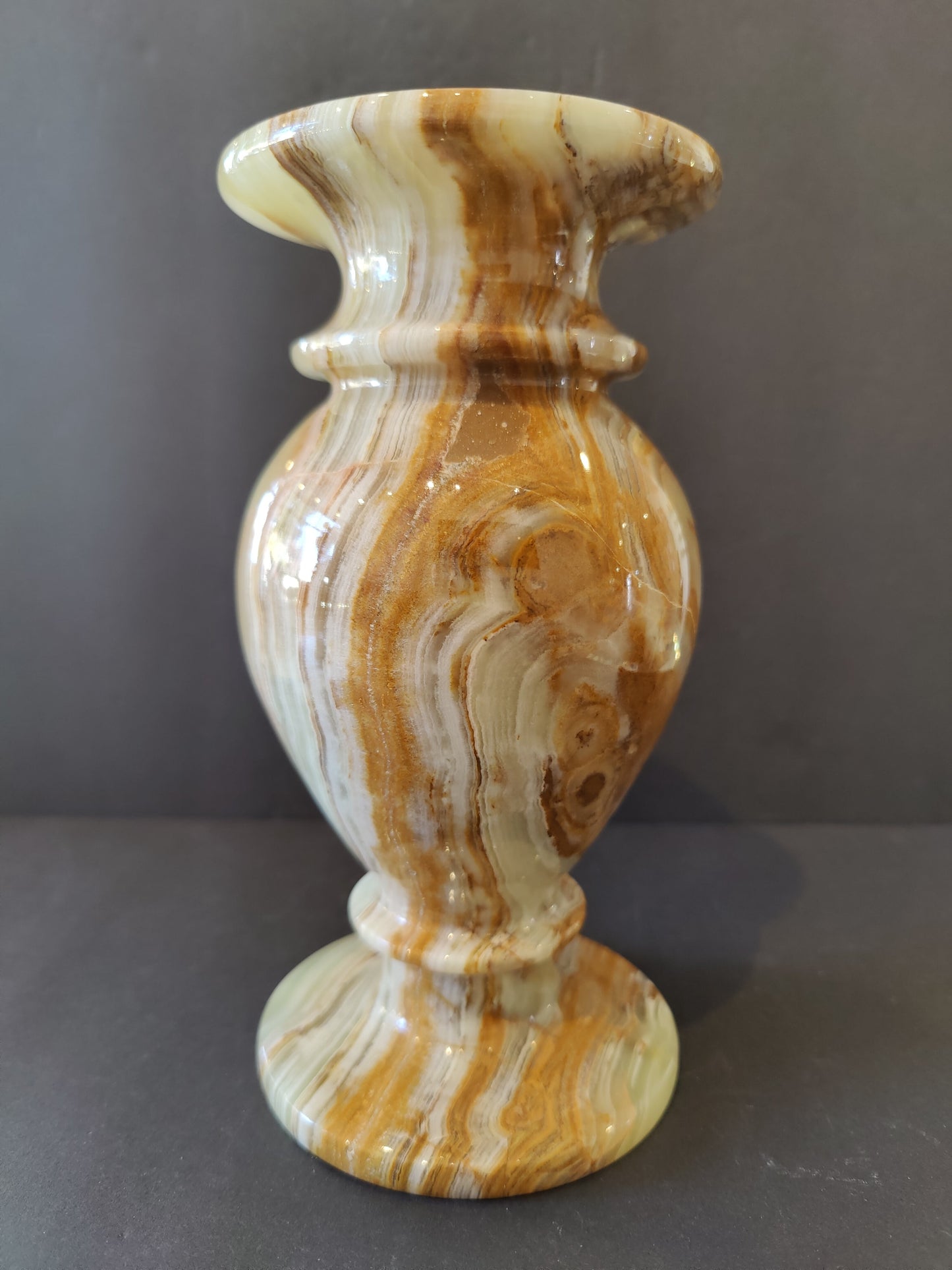 Green Onyx Decorative Vase 8"