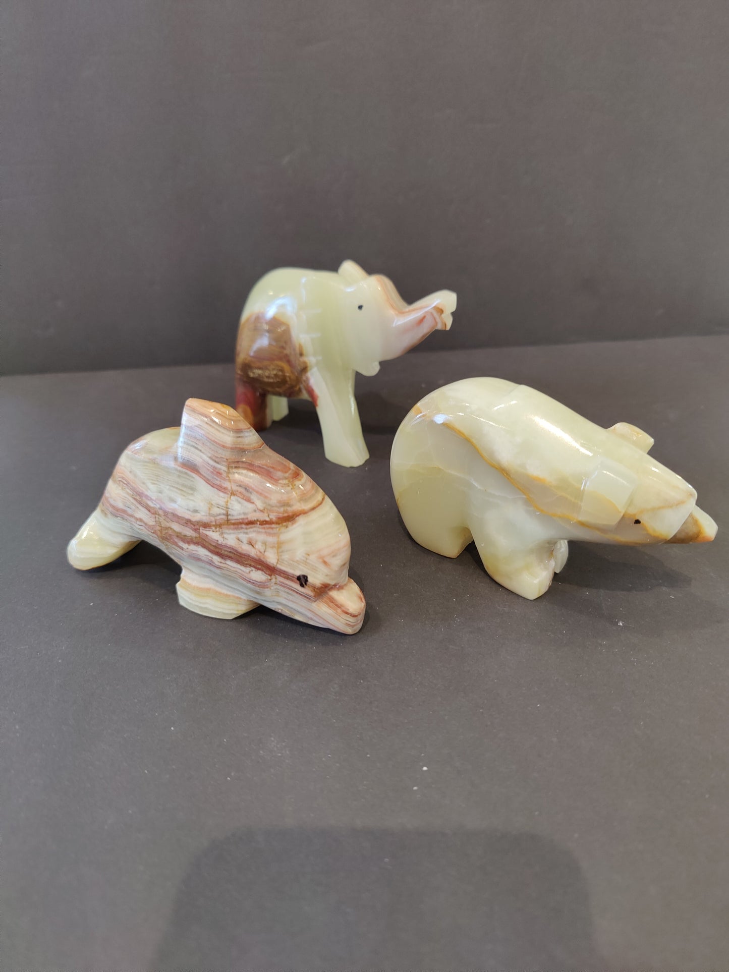 Green Onyx Animal Figurine Sculpture 4"