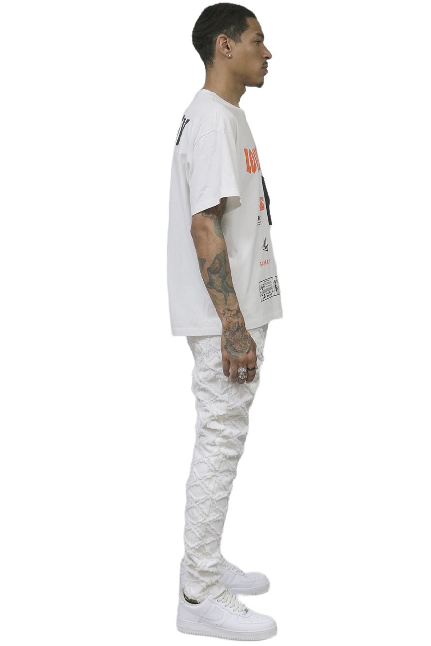 HART Men's premium rip&repair slim fit quilted denim pants