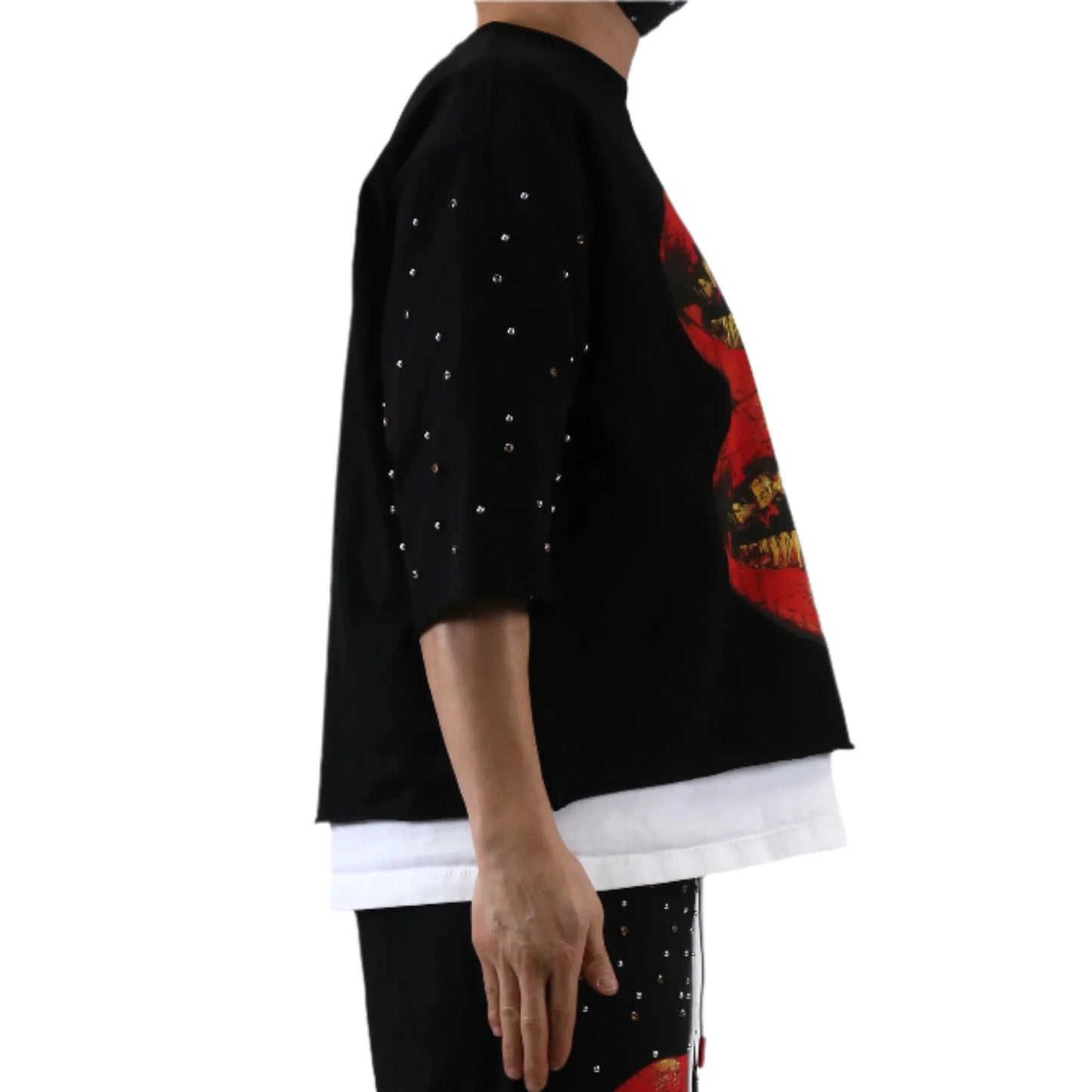 SCHUMA SN/ Jersey 3/4 Sleeve Crop Top Tee