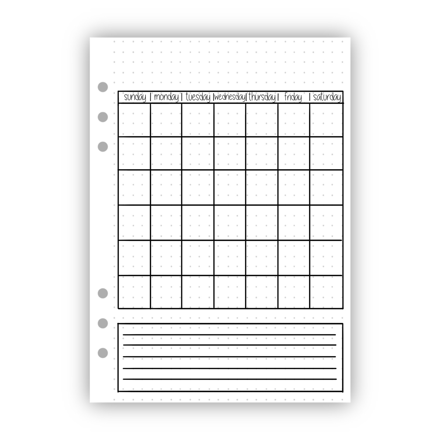 Monthly Overview Tracker