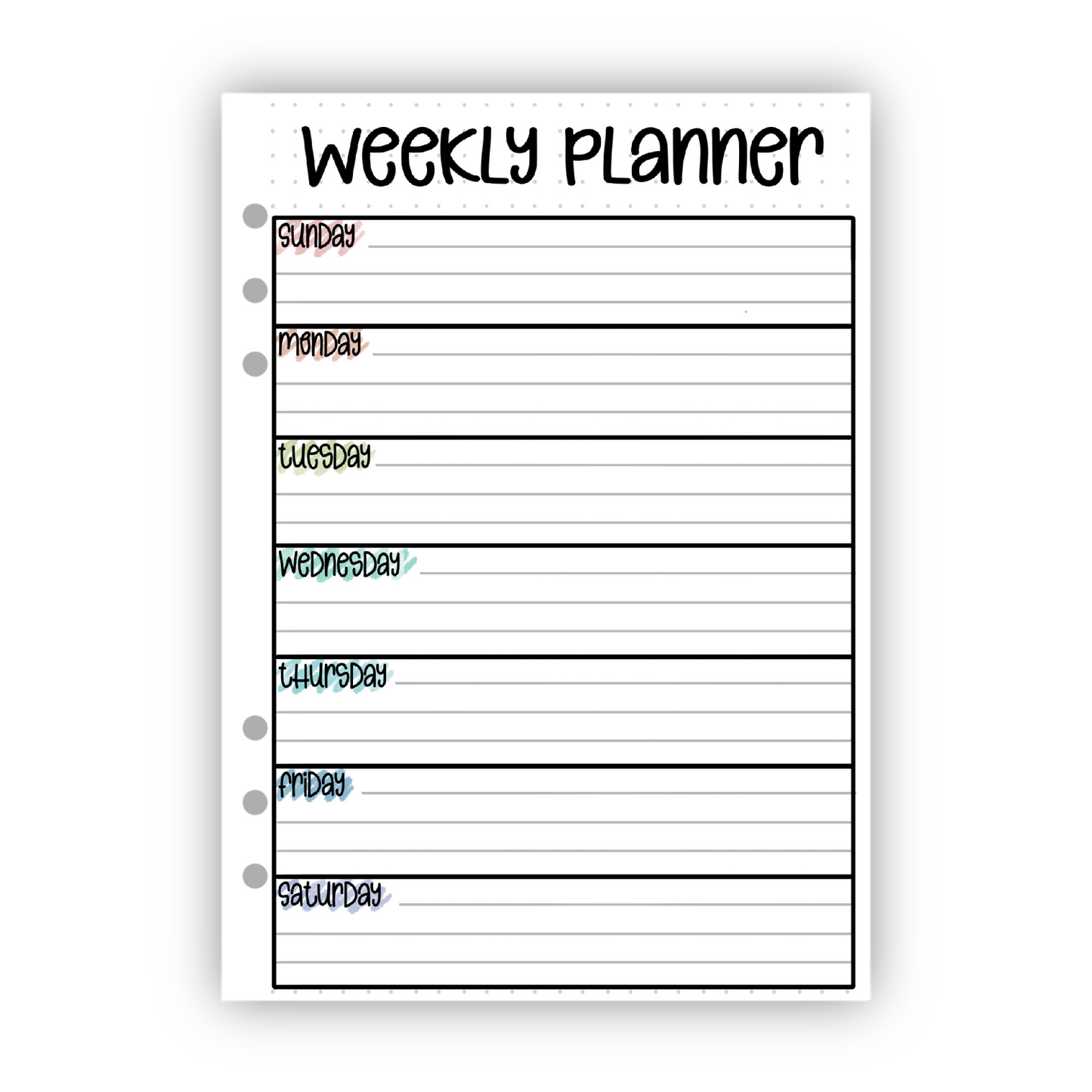 Weekly Planner Pages