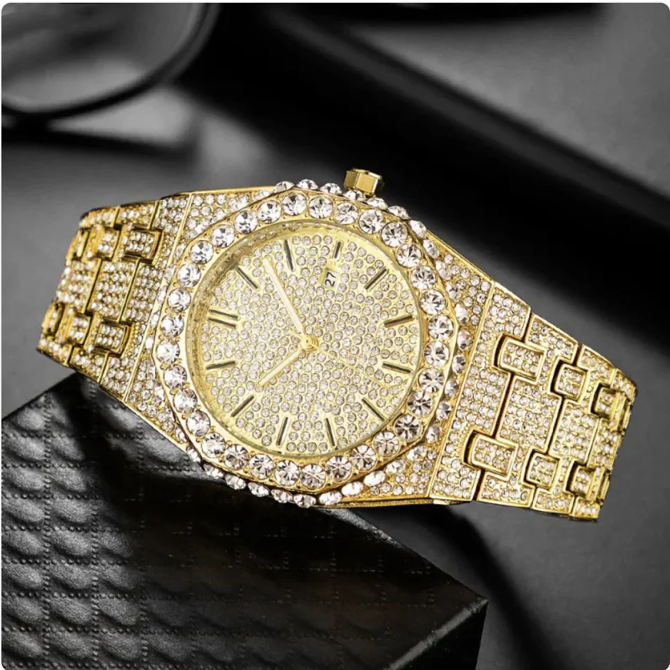 Men's Starry Diamond Quartz Watch