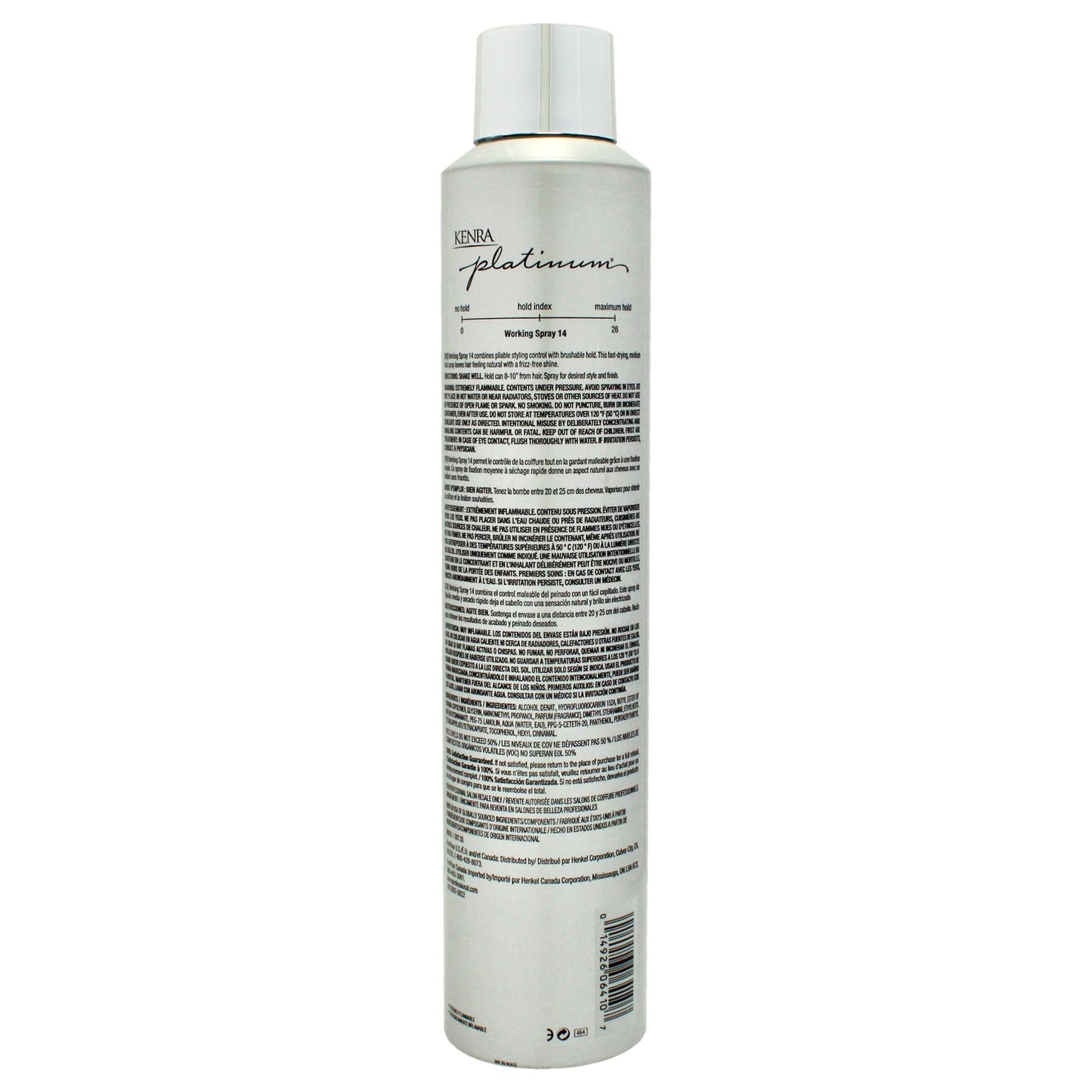 Platinum Working Spray 14 Flexible Hold Hairspray by Kenra for Unisex - 10 oz Hair Spray