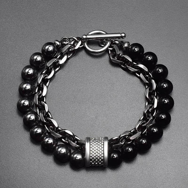Hematite Lava Stone Bracelet