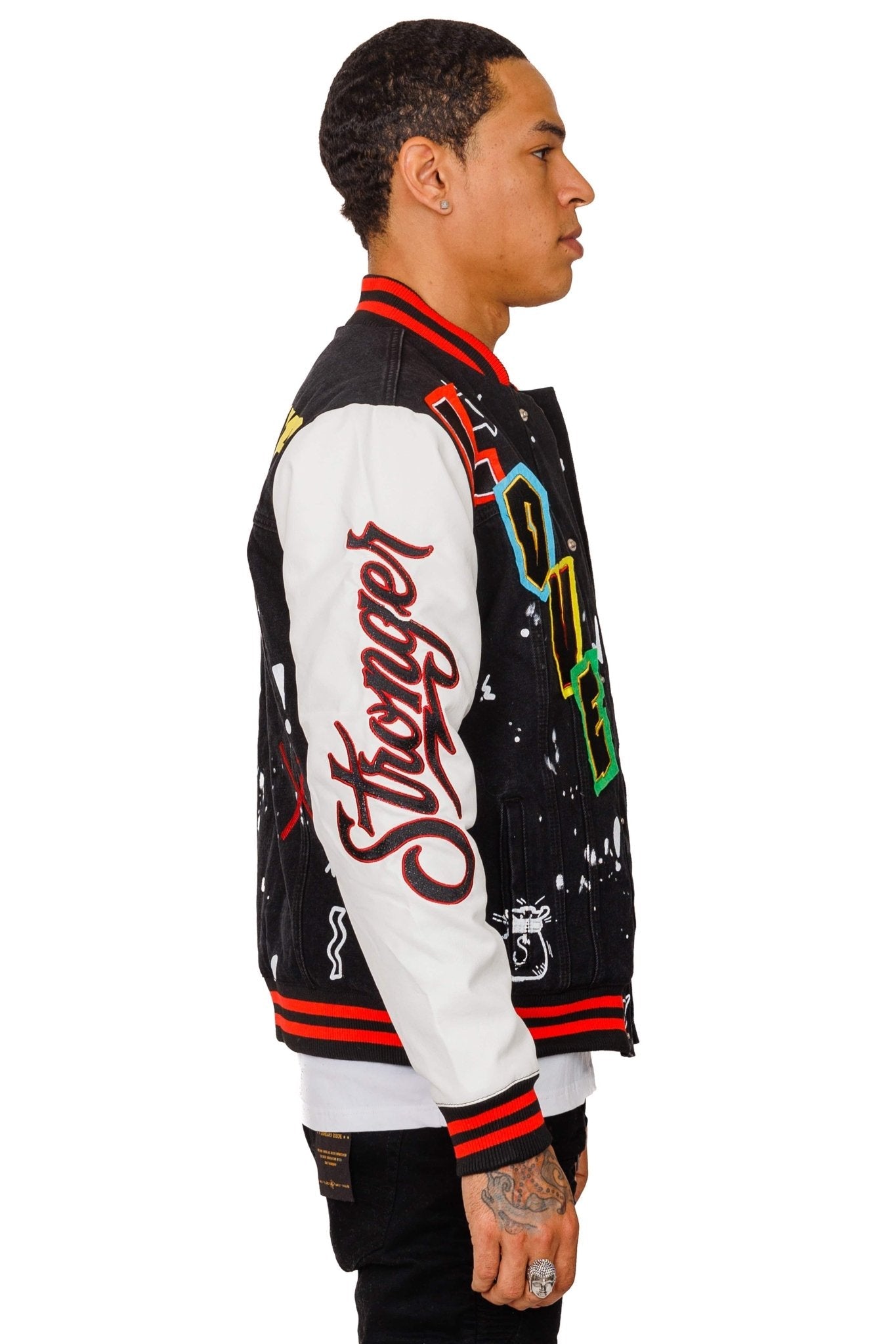 VERTE Padded Washing Denim Bomber Jacket