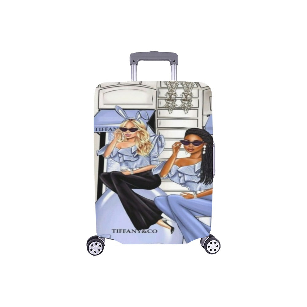Pink & Blue Paris Dreams Luggage Set, Luggage Cover, Tote Bag