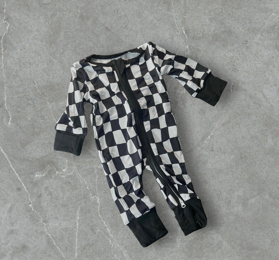 Checker | bamboo romper