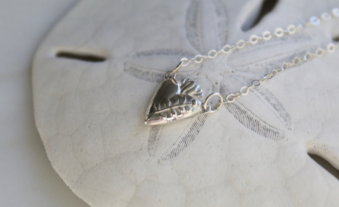 Holy Hearts™ Chaste Heart Of St. Joseph Necklace In Sterling Silver