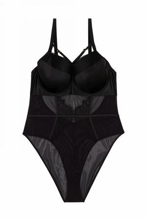 Lia Padded Bust Strap Mesh Bodysuit
