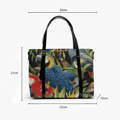 Black & Red Paradise Women's Tote Bag With Adjustable Handle, Large Travel Bag, Duffel