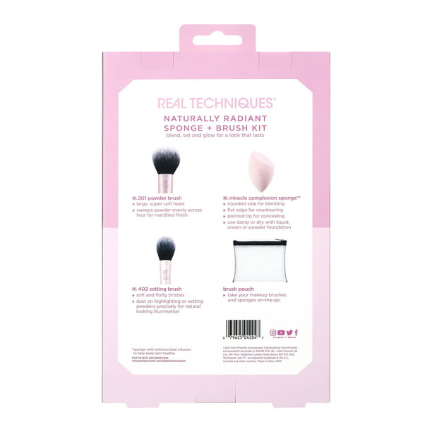 REAL TECHNIQUES Limited Edition Naturally Radiant Sponge and Brush Kit