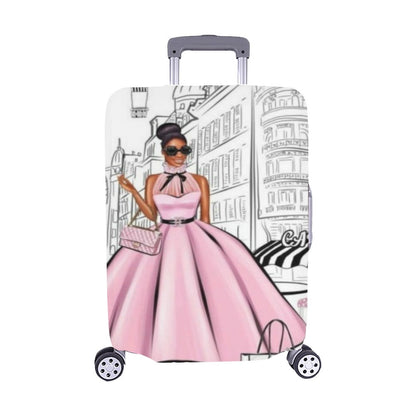 Pink & Blue Paris Dreams Luggage Set, Luggage Cover, Tote Bag