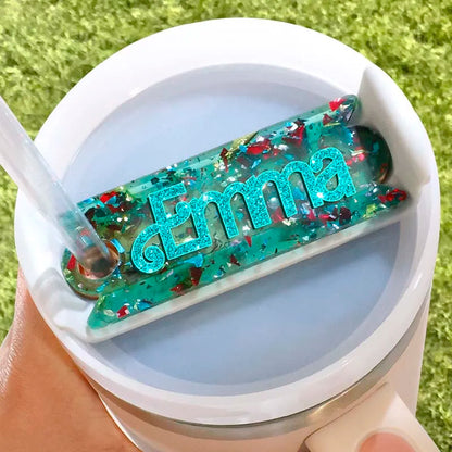 10/5PCS Name Plate Compatible For Replacement Stanley 40 Oz Cups Blank Name Tag Reusable Acrylic Nameplate Glass Lid For Bottle