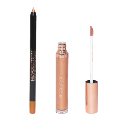 REVOLUTION Retro Luxe Lip Contour Kit - Pencil & Lipstick (Value Pack)