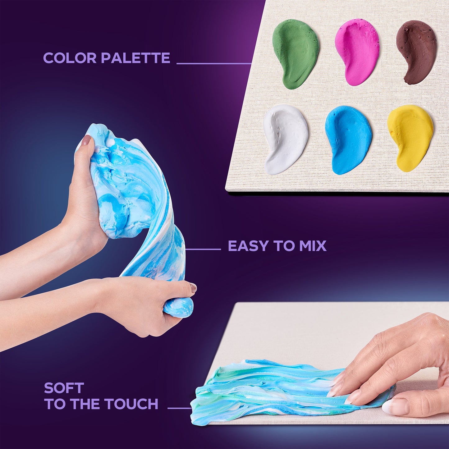 OKTO Sensory Art 3D Painting “Flower Beds in Holland” – 11.8” x 15.7” Canvas Kit