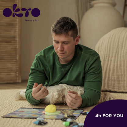 OKTO Sensory Art 3D Painting “The Kiss” – 11.8” x 15.7” Canvas Kit