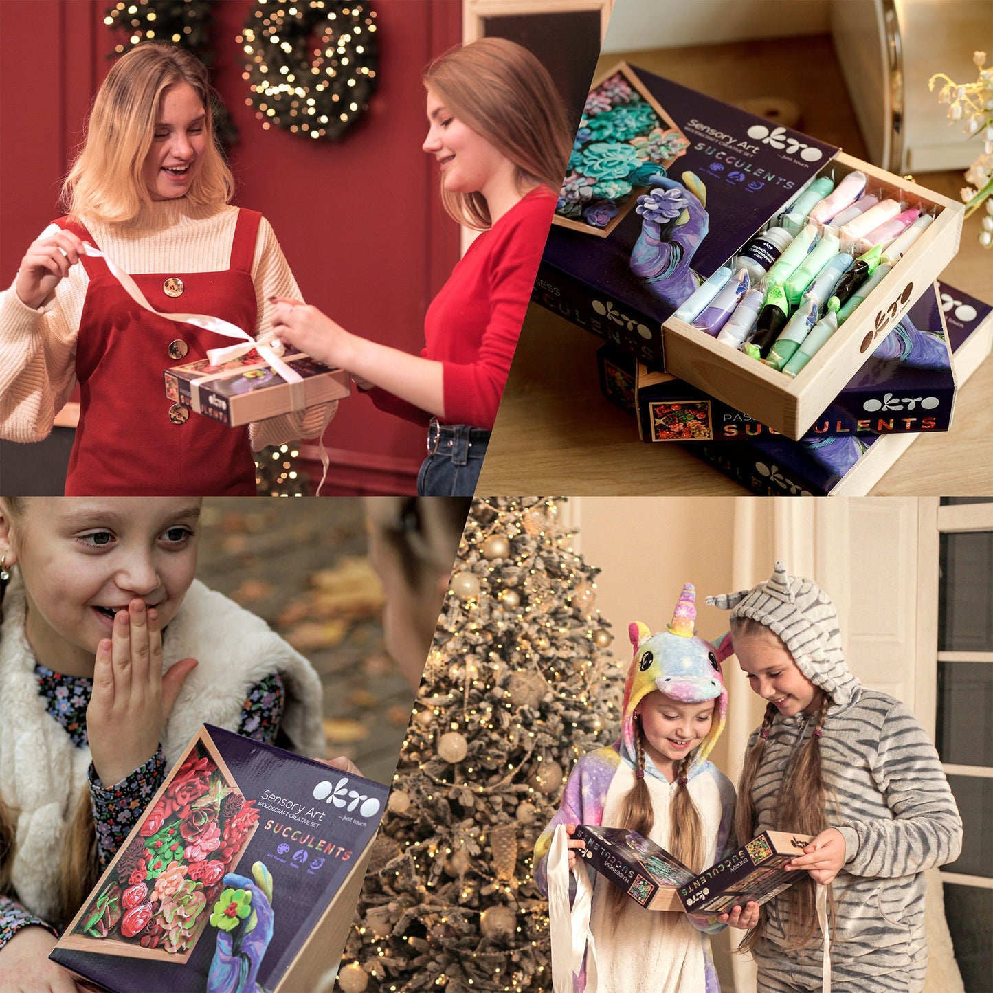 OKTO Sensory Art 3D Woodcraft “Passion” – Succulent Craft Kit