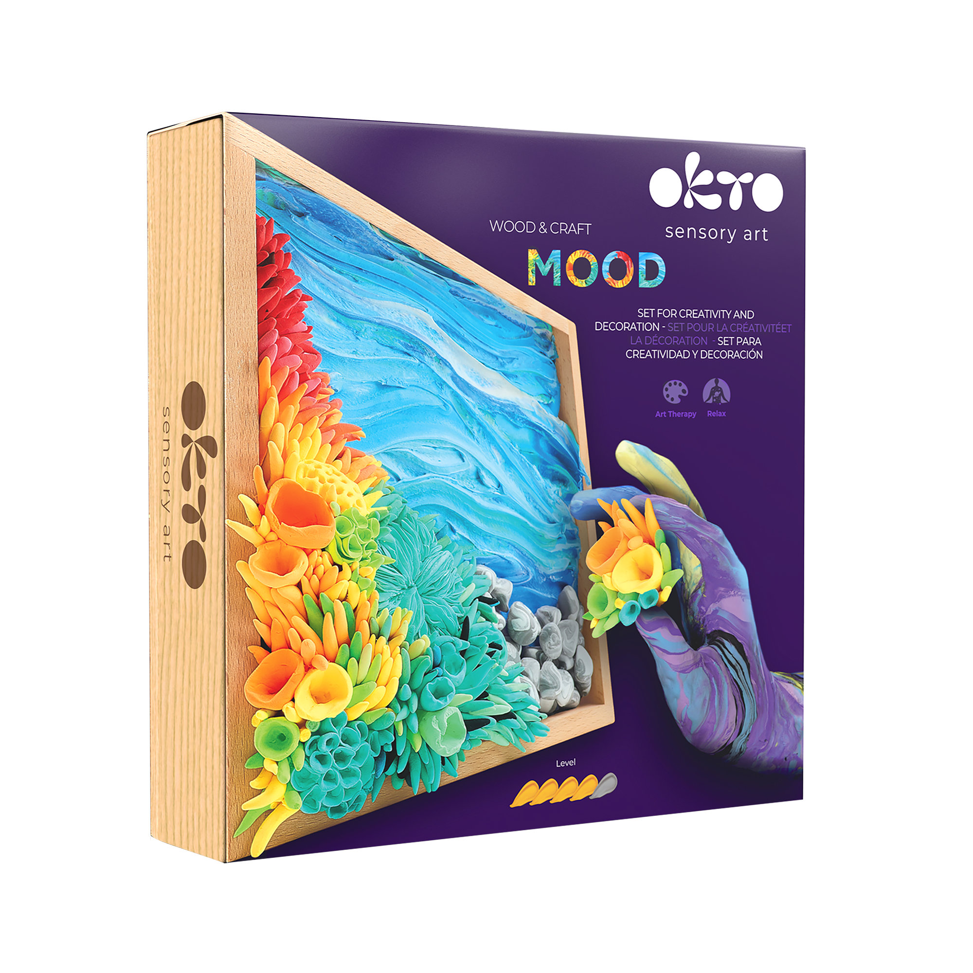 OKTO Air-Dry Clay 3D Painting Kit – Mood Ocean Calm (8.3 x 8.3 in)
