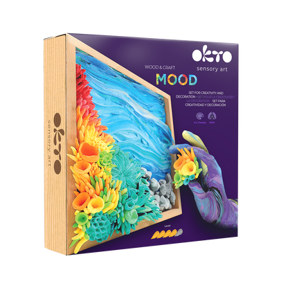 OKTO Air-Dry Clay 3D Painting Kit – Mood Ocean Calm (8.3 x 8.3 in)