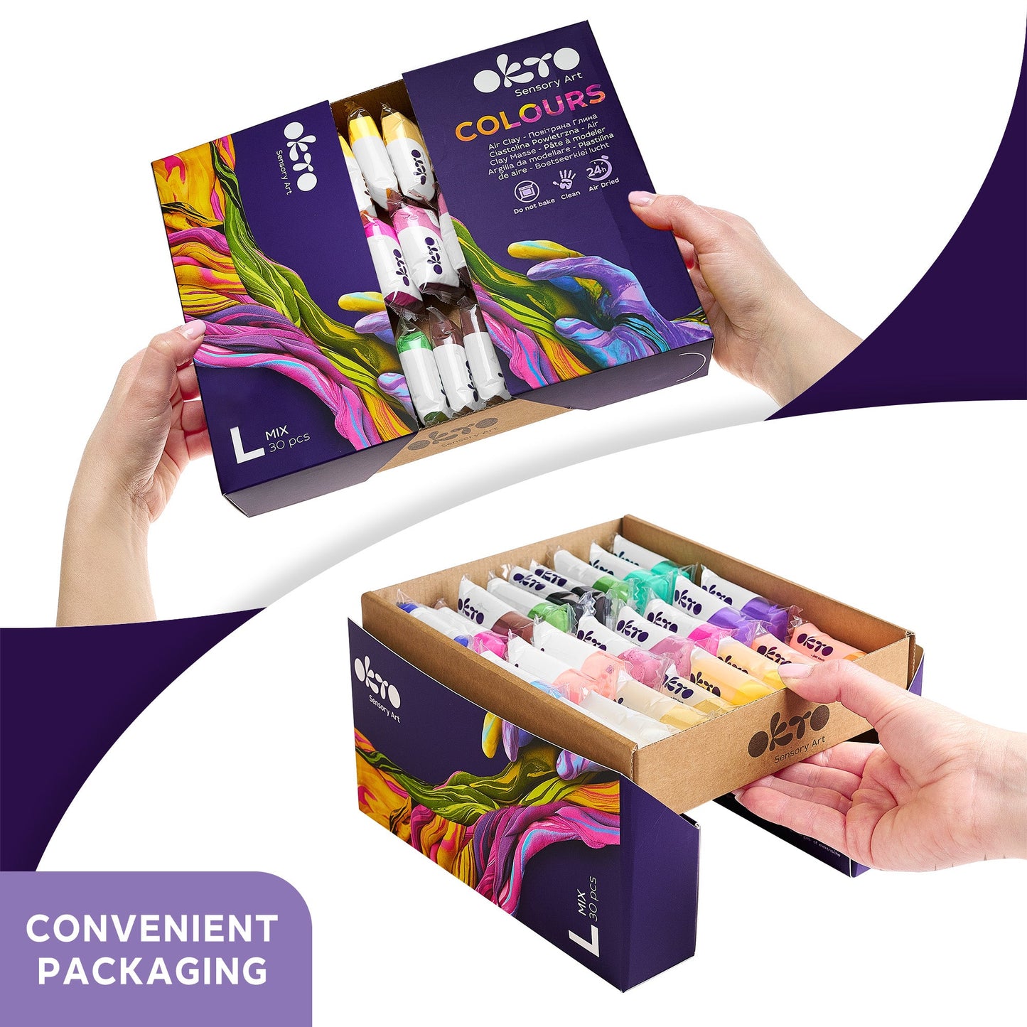 OKTO Colors Mix Air Clay (L Size)