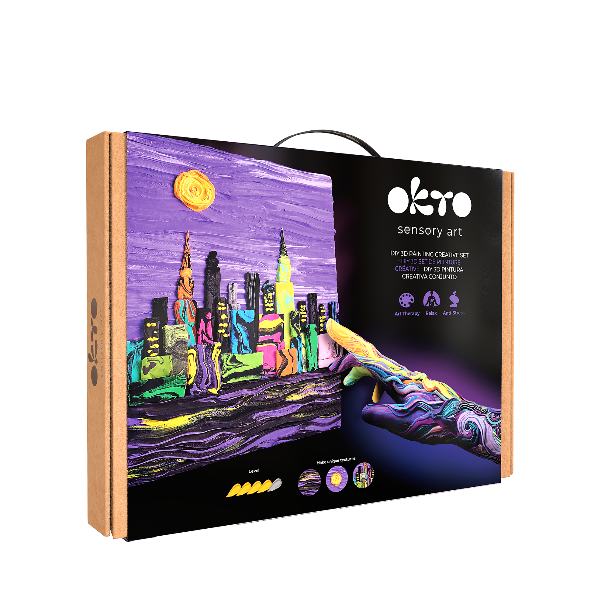 OKTO 3D Clay Painting — New York Skyline (≈16×12 in) — Ages 14+