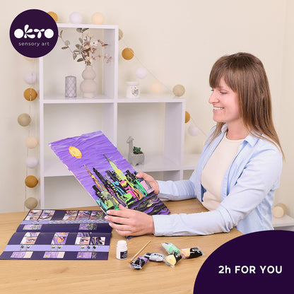 OKTO 3D Clay Painting — New York Skyline (≈16×12 in) — Ages 14+