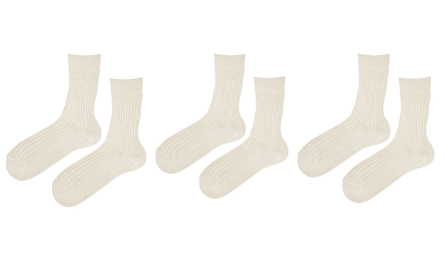 tittimitti® 100% Organic Cotton Men's Boot Socks. 3 Pairs. Made in Italy.