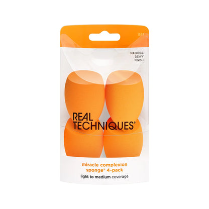 REAL TECHNIQUES Miracle Complexion Makeup Blender Sponges (4 Pack)