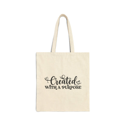 Created with a purpose Cotton Canvas Tote Bag