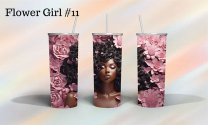 African American Girl covered in Girls Tumbler