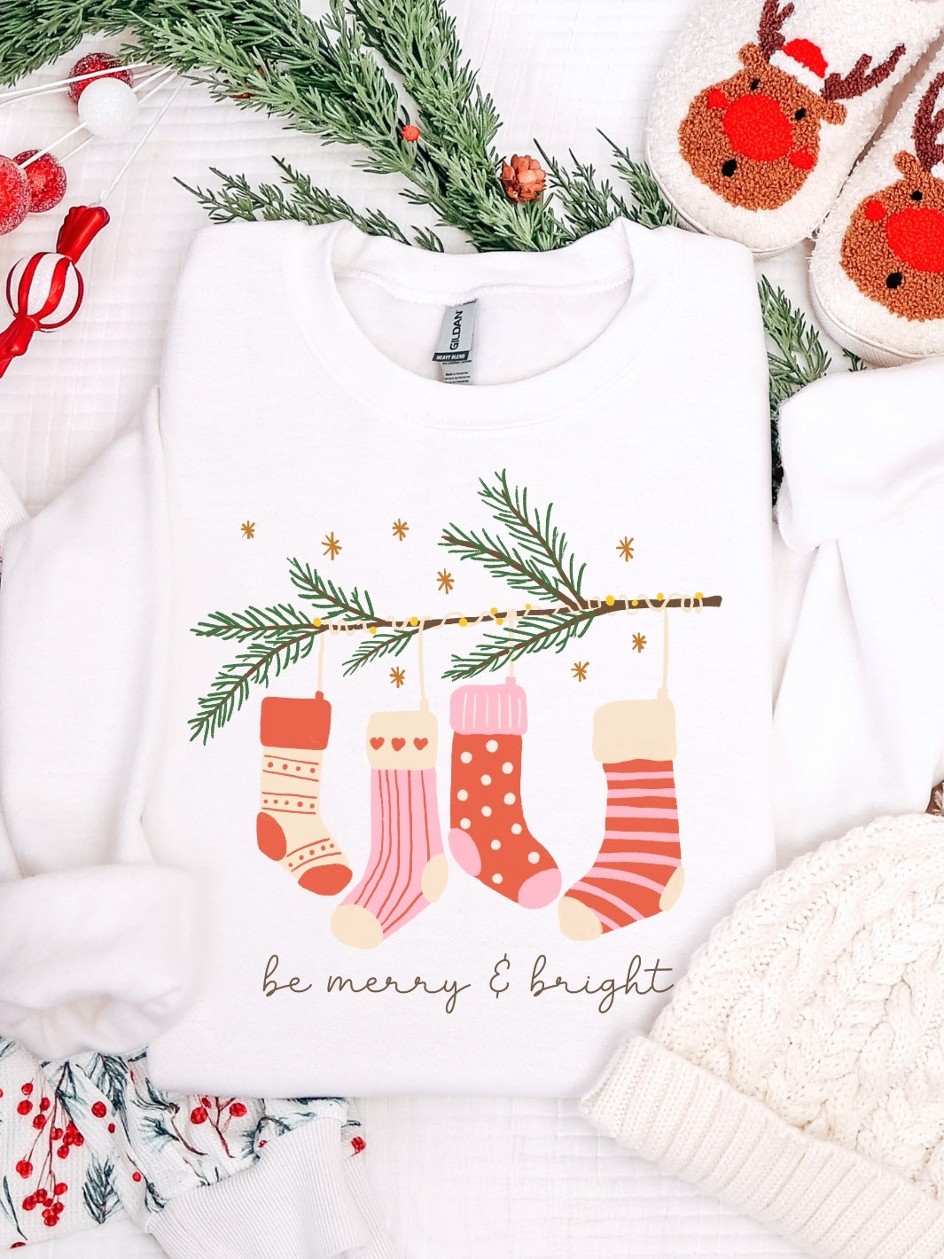 Gildan Boho Be Merry Christmas Sweatshirt