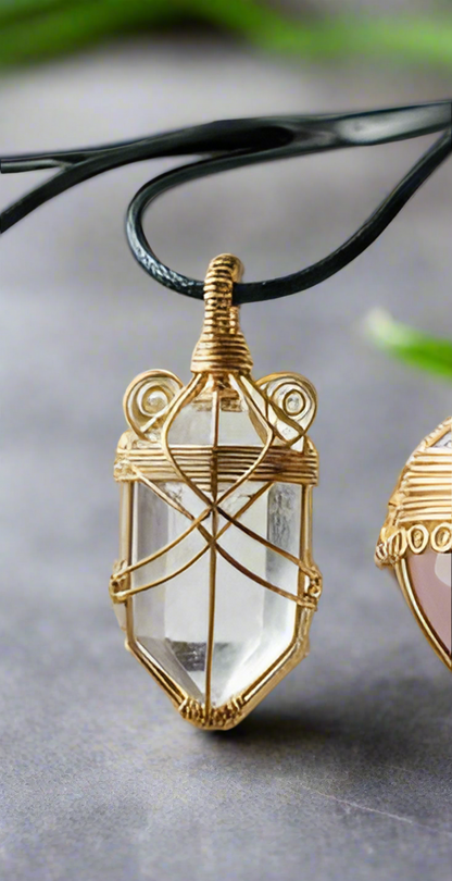 Iamevibez  Gold plated non-tarnishing wire wrapped necklace