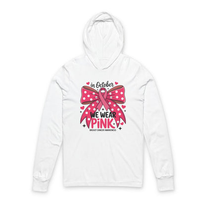 Breast Cancer Awareness Hoodie, Unisex Long Sleeve Tee, October Awareness Month, We Wear Pink Shirt, Support Cancer Research